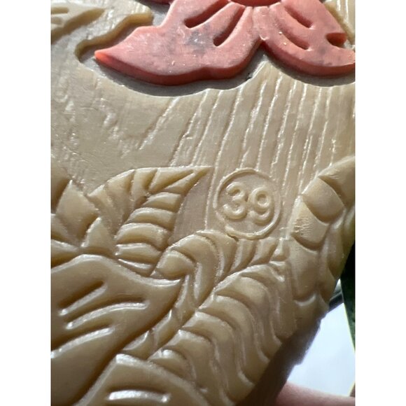 Jafa Green Leather Slingback Sandals Handmade In Israel Size 39 - Picture 8 of 9